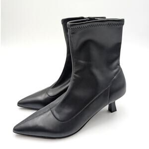 Abound Erinn Pointed Toe Heel Boots Side Zip Women's Black Size US6M EU37